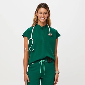 FIGS forest green Rafaela top & Yola Pants